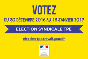 Elections syndicales TPE : du 30 décembre 2016 au 13 janvier 2017