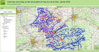 Carte des cours d'eau du Loir-et-Cher
